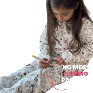 ForestFriends | Colorear y descubrir - Conjunto de pijama DIY con animales del bosque
