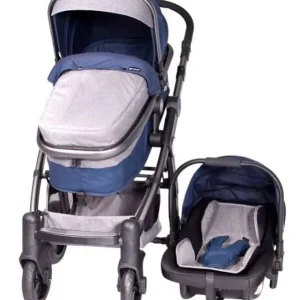 EBABY COCHE TAINY DELUXE CON PORTABEBE AZUL