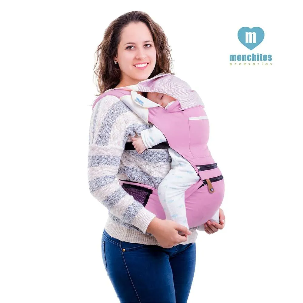 Monchitos – Baby Hip carrier rosado