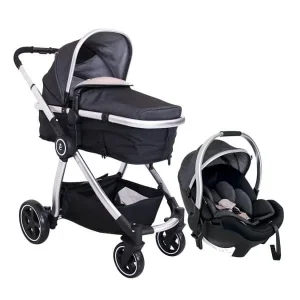 EVEZO COCHE MOISES TRAVEL SYSTEM ALUMINIO NEGRO