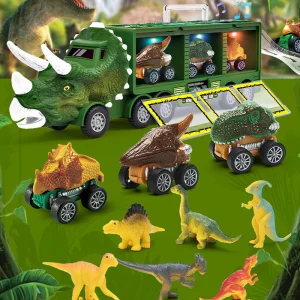 Camión Dinosaurio Musical | Precioso Transportador de Dinosaurios Juguete - Estimula el juego creativo y las habilidades motoras