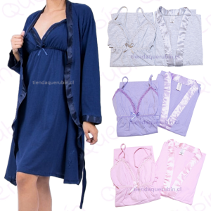 👼🏻 Conjunto Maternal Bata+Camisa Lisa