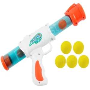 AirBlaster | Emoción de disparo emocionante - Juego interactivo de disparo con aire comprimido con bolas suaves de EVA para niños