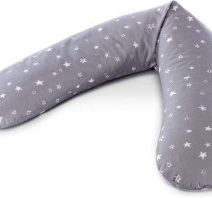 El cojín de lactancia THERALINE Big stars gris