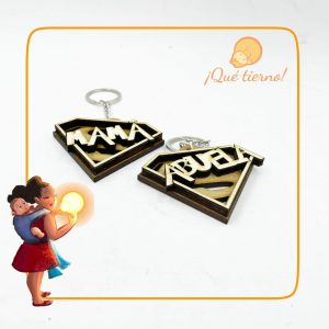 Llavero Súper Mamá y Súper Abuela