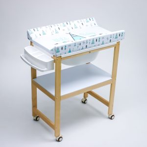 Bañera de Madera Sobrebidé TGW con Acabado Natural y Diseño Funcional