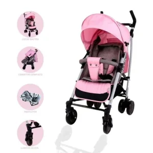 BABYGO COCHE BASTON NITRO ROSADO
