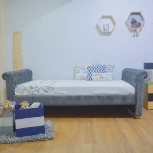 Cama Estilo Sofa 2 Lados, Brazos Capitoneados