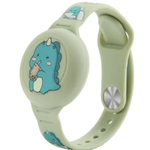DinoSafe Pulsera Airtag | Pulsera de seguridad para niños 3+, cómoda y discreta – Tranquilidad para los padres