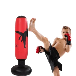 PowerStrike Bolsa de Boxeo | Fortalece la fuerza y la resistencia - Torre de boxeo inflable independiente para entrenamiento intensivo