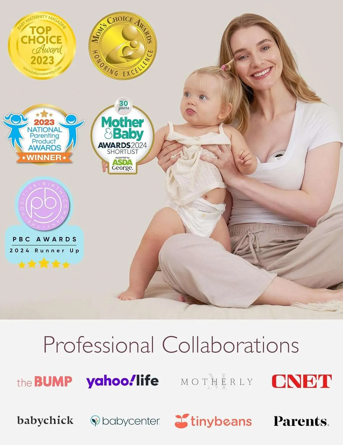 Momcozy – M5 Extractor de leche manos libres (Doble) - Imagen 4