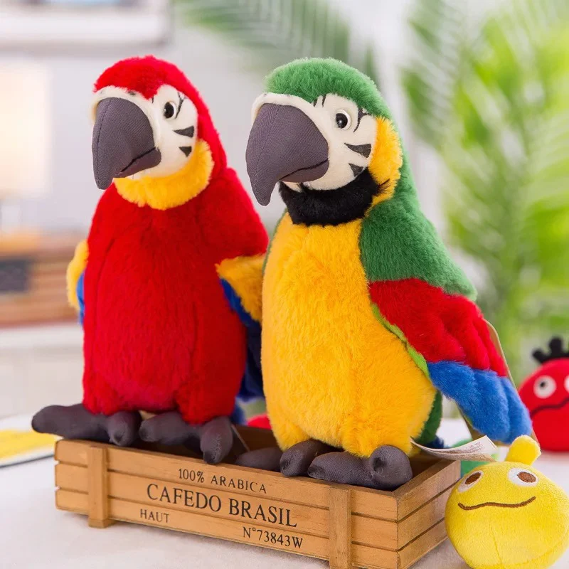 ChatterParrot | Juguete de loro de peluche interactivo para niños con sonido - Suave y abrazable - Imagen 2