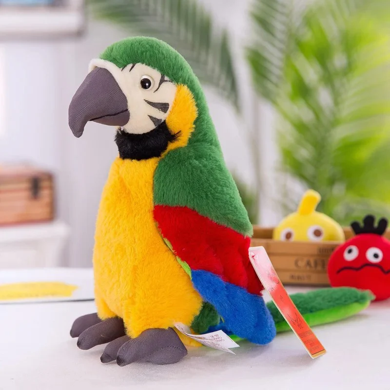 ChatterParrot | Juguete de loro de peluche interactivo para niños con sonido - Suave y abrazable - Imagen 4