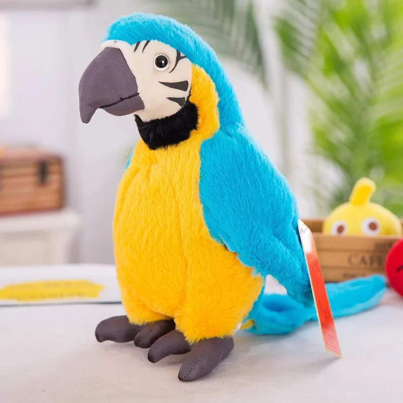 ChatterParrot | Juguete de loro de peluche interactivo para niños con sonido - Suave y abrazable - Imagen 5