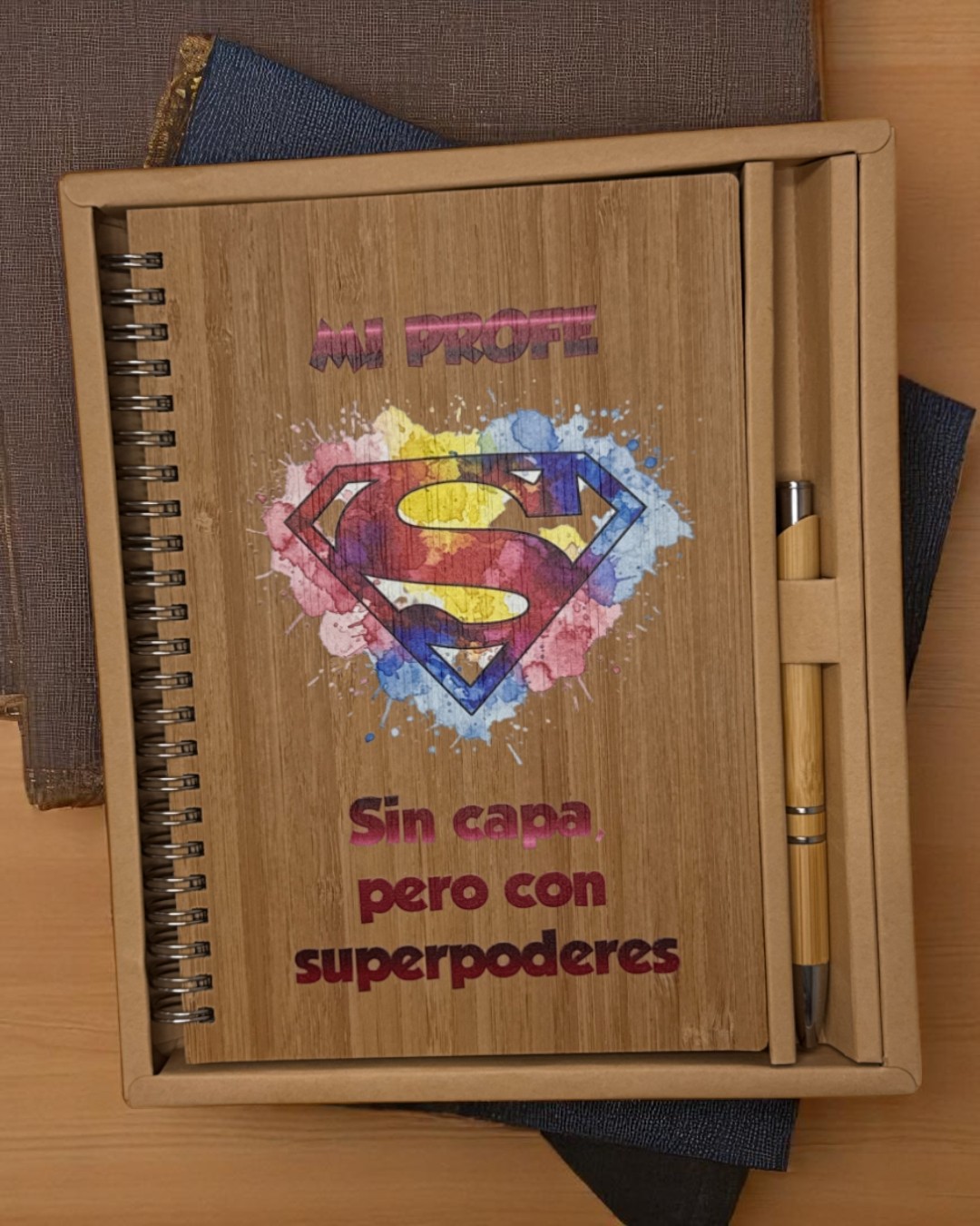 Set libreta y bolígrafo de bambú – MANZANA - Imagen 9