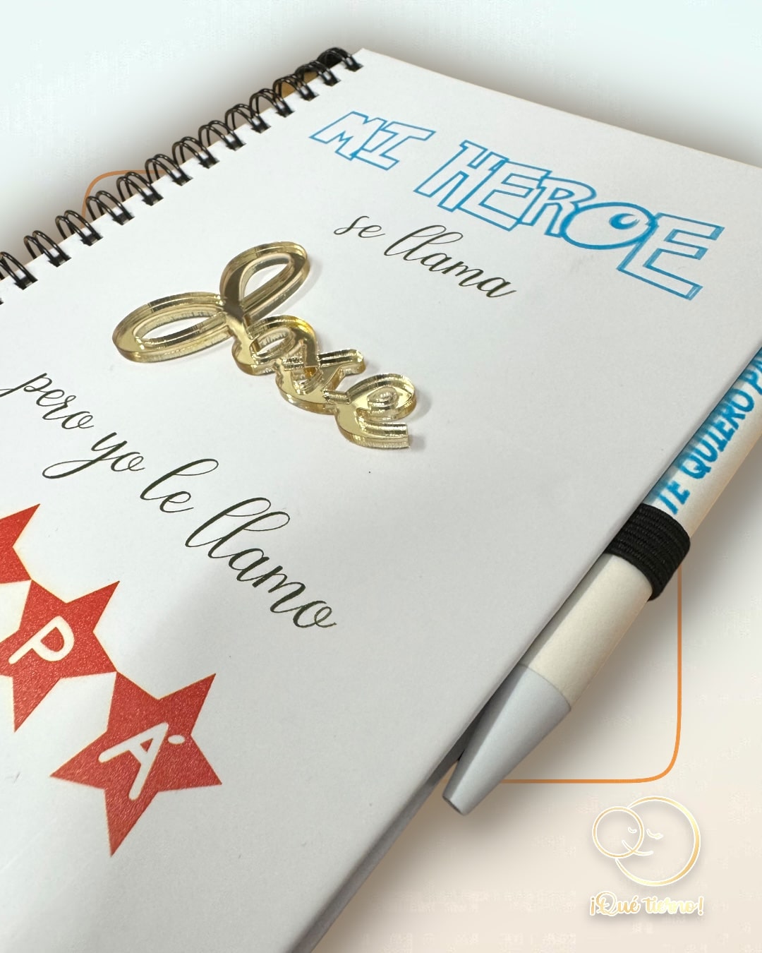 Libreta MI HEROE se llama XXXX pero yo le llamo PAPÁ con bolígrafo - Imagen 3