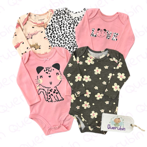 👼🏻 Pack x5 Body Estampado Manga Larga