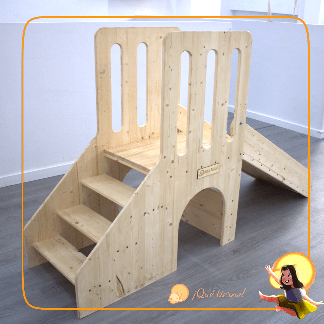 Tobogán con puente y escalera – Inspiración Pikler - Imagen 7