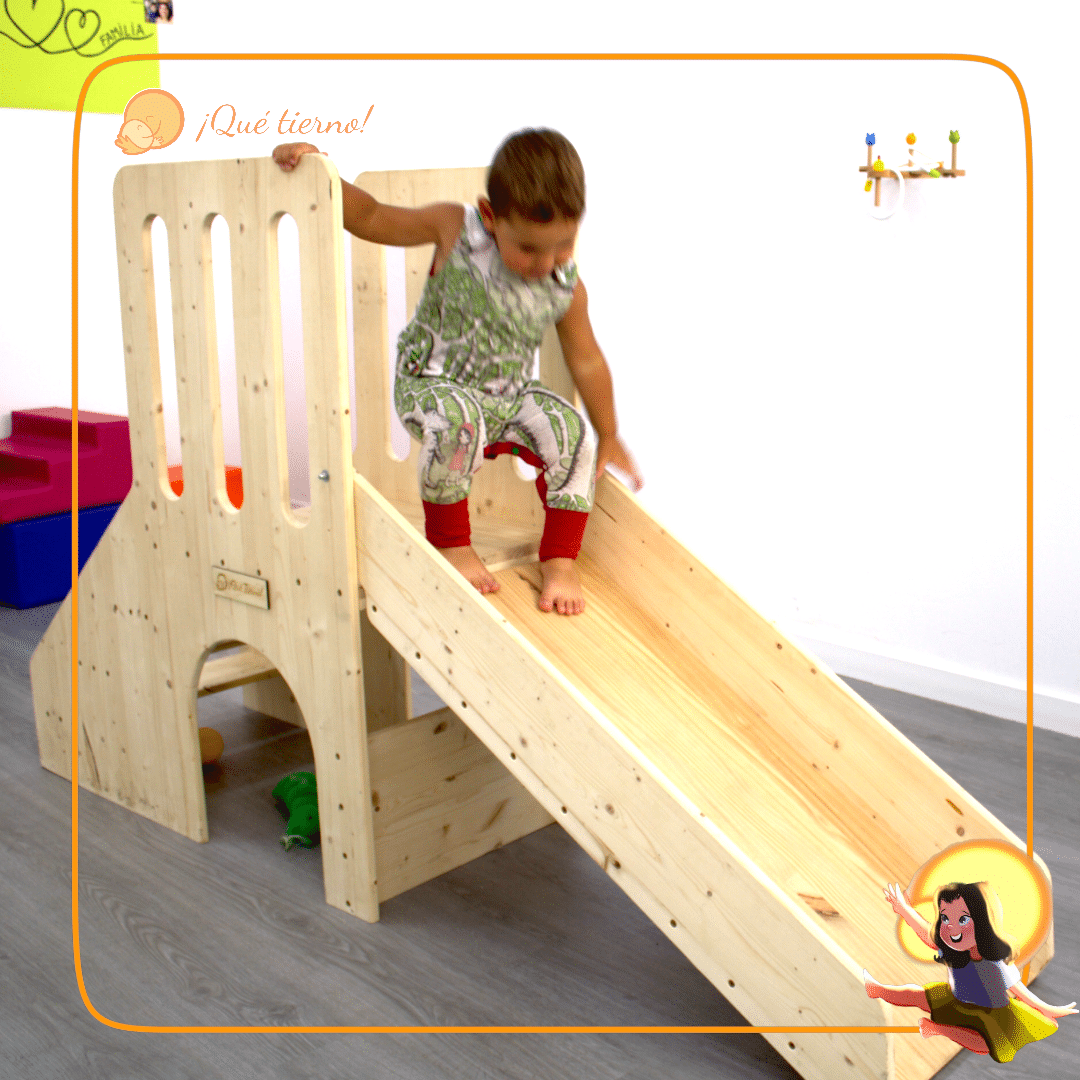 Tobogán con puente y escalera – Inspiración Pikler - Imagen 2