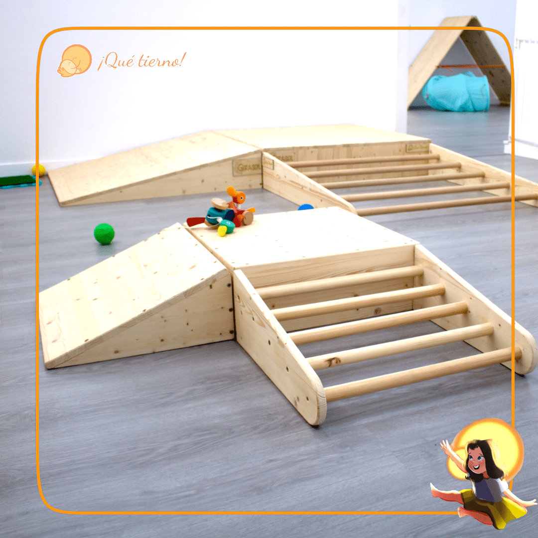Tarima de gateo y rampas Pikler - Imagen 4