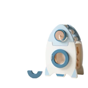 EcoToys SpaceBlocks | Educación y Diversión - Set de Bloques de Cohete de Madera