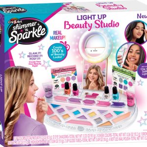 Estudio de belleza con luz sparkle
