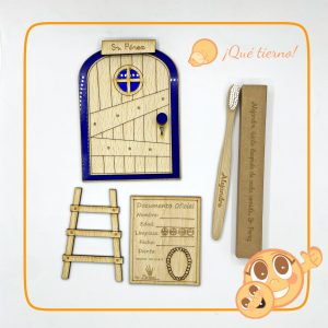 Puerta del Ratoncito Pérez y cepillo de dientes