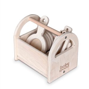 Caja de accesorios de cocina de madera