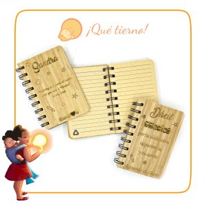 Libreta tapa rígida de bambú pequeña