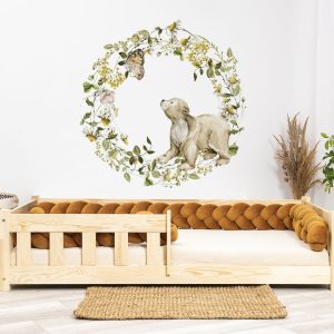 Adhesivo mural – Claro del bosque – Oso en el círculo