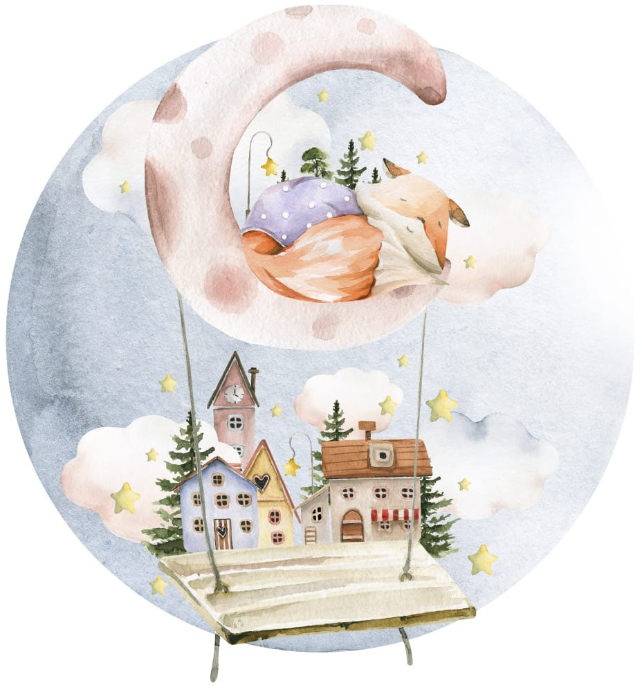 Adhesivos murales – Zorro en la luna - Imagen 2