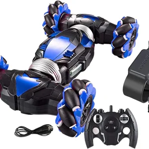 StuntBlaze  | Vive acción de acrobacias ilimitadas - Coche acrobático transformable RC 360° giros & 4WD