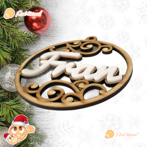 Bolas Navideñas de Madera y metacrilato