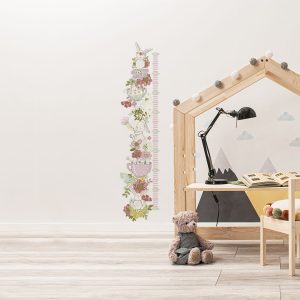 Adhesivo mural – Tabla de crecimiento con conejo