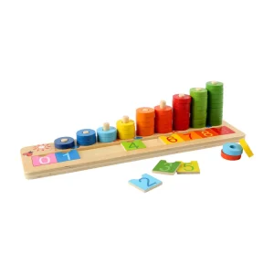 EcoToys Telplezier | Haz que aprender sea divertido - Colorido tablero de cálculo de madera