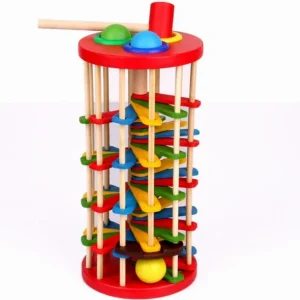 EcoToys SmashTower | Juguete que fomenta el desarrollo - Torre de madera para coordinación
