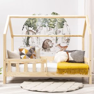 Adhesivos murales – Bosque primaveral en el círculo