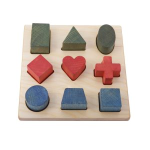 Tablero de Encaje de Figuras de Madera